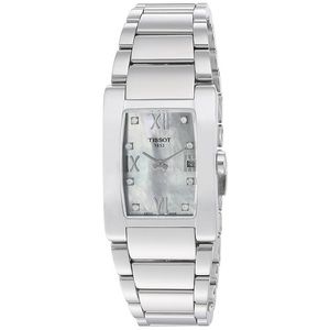NIB Tissot T-Trend Diamond Mother of Pearl Stainless Steel Watch